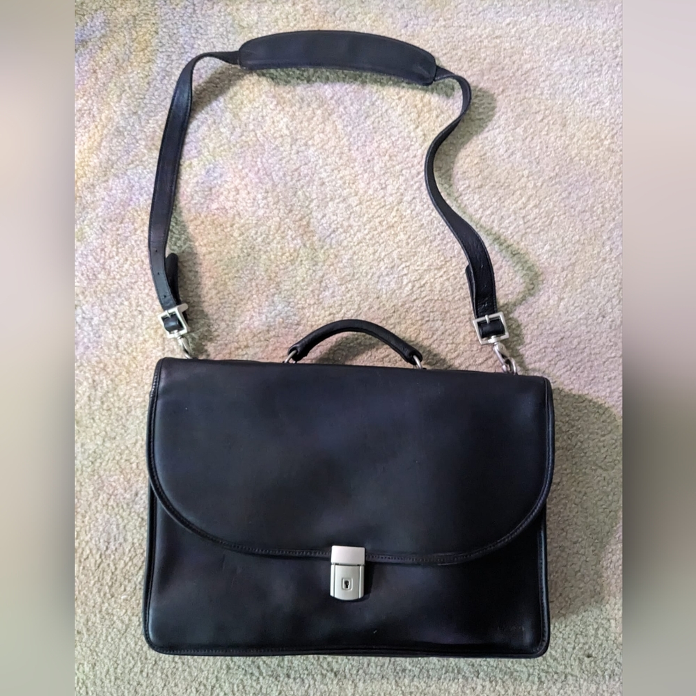 Jack Georges Special Edition Executive Leather Briefcase Black #8415